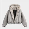 Spliced Fur | Hooded Quilted Jacket - Santo 