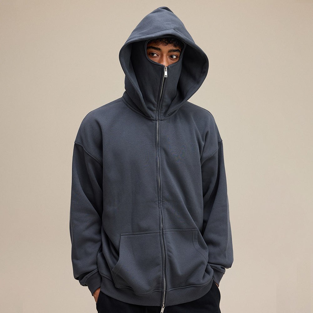 Windproof Mask | Oversized Zip Up Hoodie - Santo 