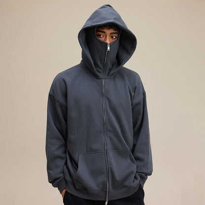 Windproof Mask | Oversized Zip Up Hoodie - Santo 