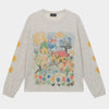 Retro Long Sleeve Streetwear Top | Graffiti Print Sweatshirt