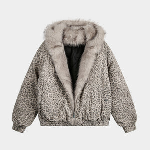 Leopard Patterned / Faux Fur Jacket