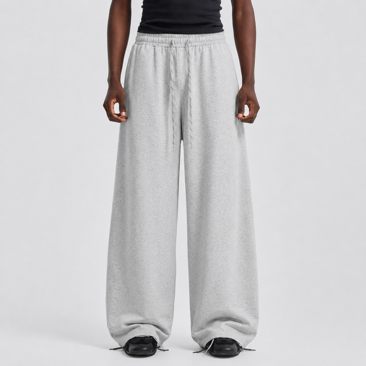 Drawstring Wide Leg Relaxed Sweatpants