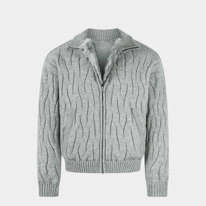 Textured Fleece | Knit Zip Jacket