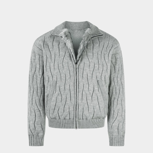 Textured Fleece | Knit Zip Jacket