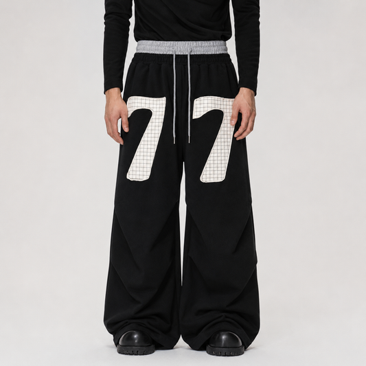 Double-Waisted Ruched Sweatpants