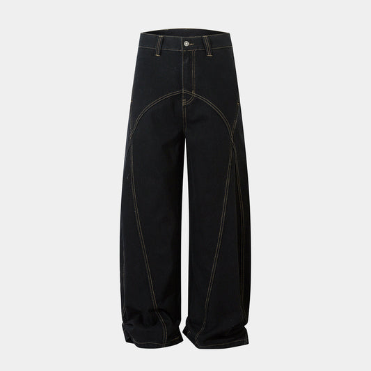 Geometric Stitch | Black Jeans - Santo 