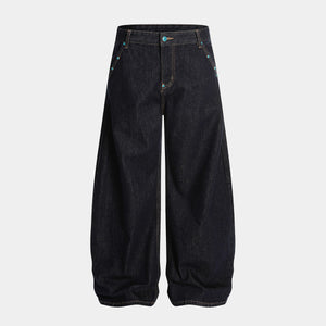 Baggy Barrel | Rivet Raw Jeans