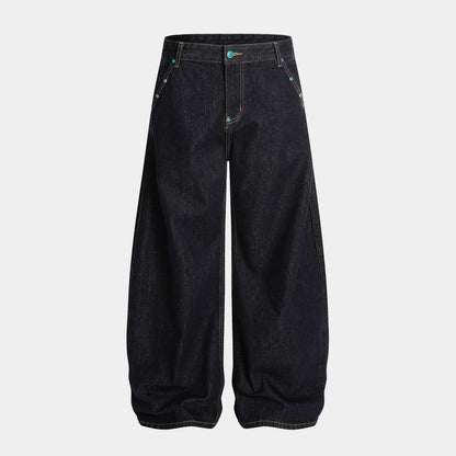 Baggy Barrel | Rivet Raw Jeans