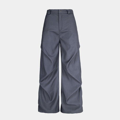 Pleated Casual Trousers | Adjustable Belt Streetwear Pants - Santo 
