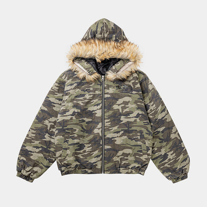 Camo Fur | Hooded Jacket - Santo 
