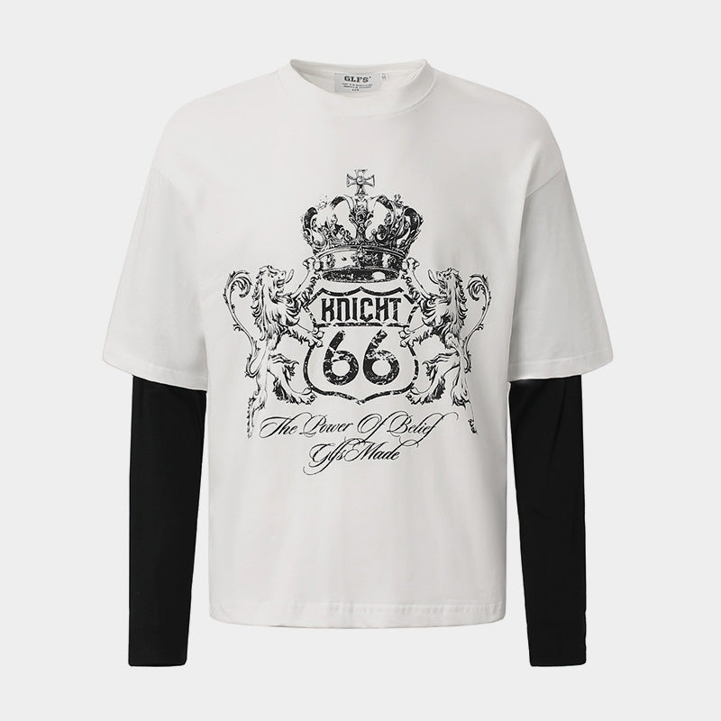 Long Sleeve Streetwear Top | Patchwork Color Block Sweatshirt