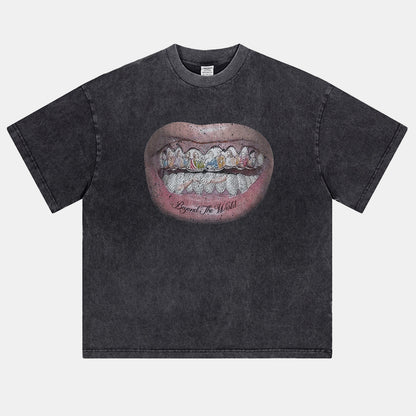 Mouth Graphic Print | Hip Hop T-Shirt - Santo 