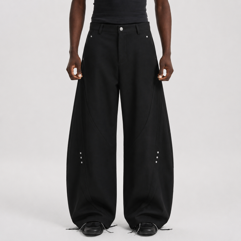 Retro Unisex Barrel Baggy Pants - Santo 