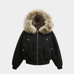 Faux Fur Lined | Hooded Puffer Jacket - Santo 