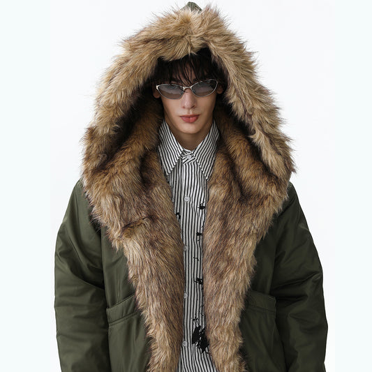 Vintage Fur-Lined | Cropped Winter Puffer