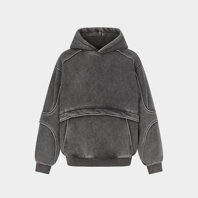 Retro Deconstructed | Patchwork Washed Hoodie