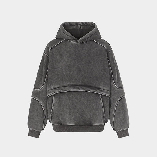 Retro Deconstructed | Patchwork Washed Hoodie