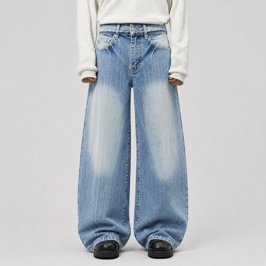 Giacca di jeans sfrangiata