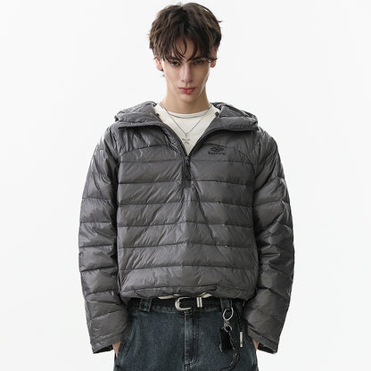 Lightweight Half-Zip | Hooded Puffer Jacket