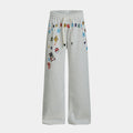 Cartoon Patch Decor | Loose Sweatpants - Santo 