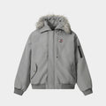 Fur-Trimmed Badge | Hooded Winter Puffer