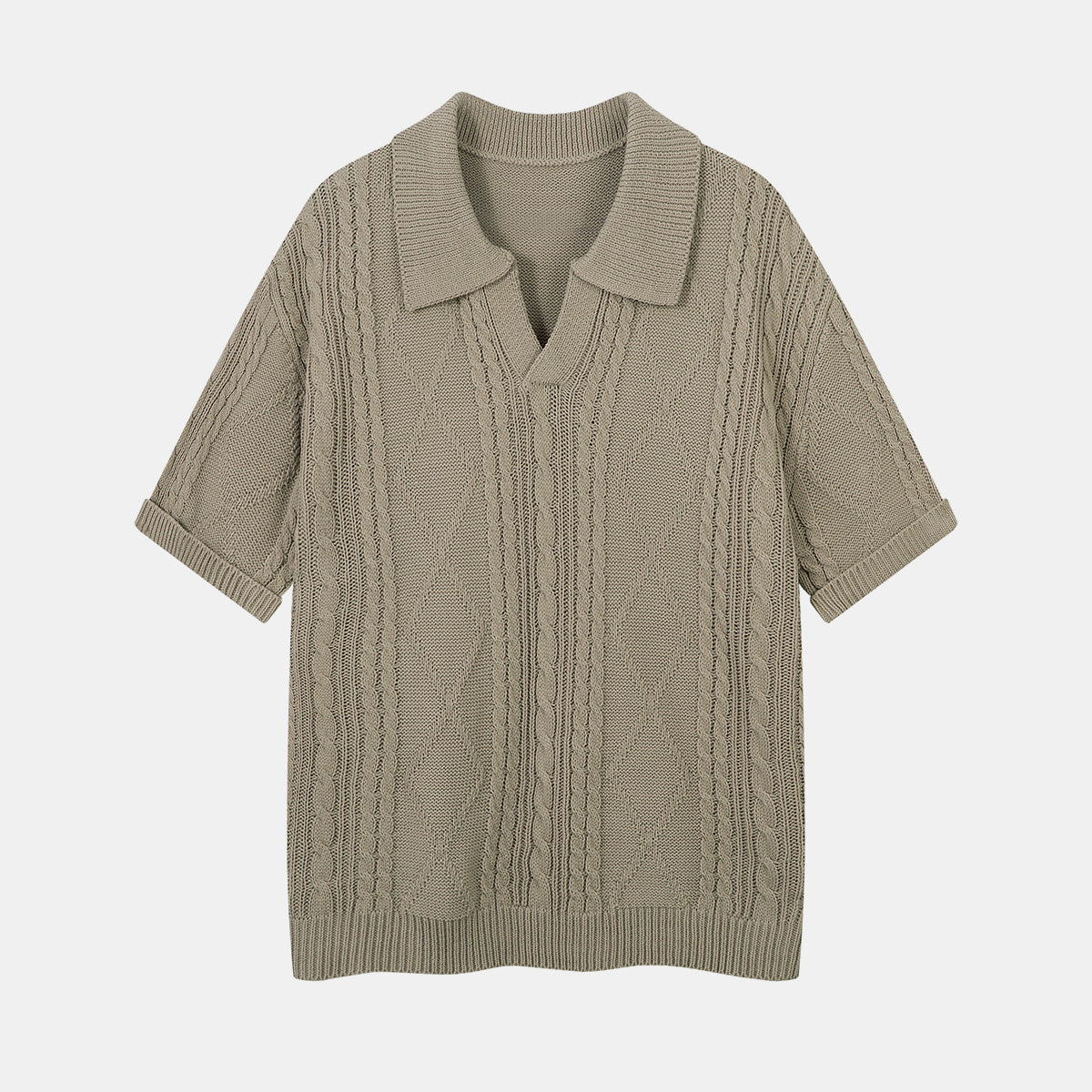 Cable Knit | Textured T-shirt - Santo 