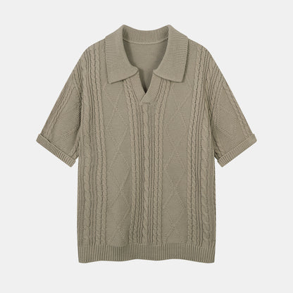 Cable Knit | Textured T-shirt - Santo 