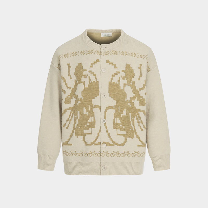 Cyclist Graphic | Knit Retro Cardigan