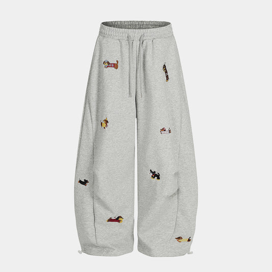 Embroidery | Dog Baggy Barrel Sweatpants