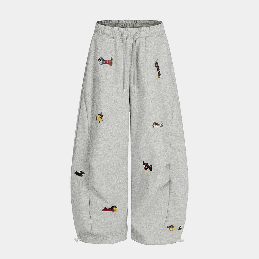 Doggy Embroidery | Dachshund Jogger Sweatpants