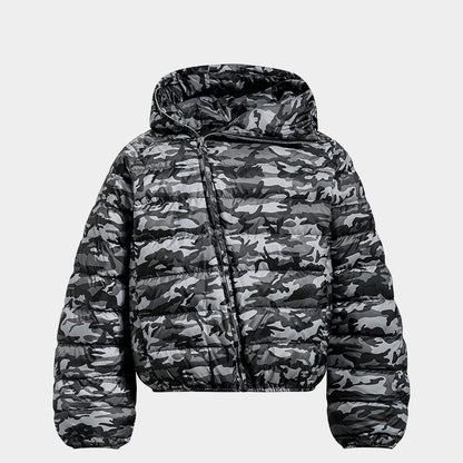 Camo Panel | Short Puffer Jacket