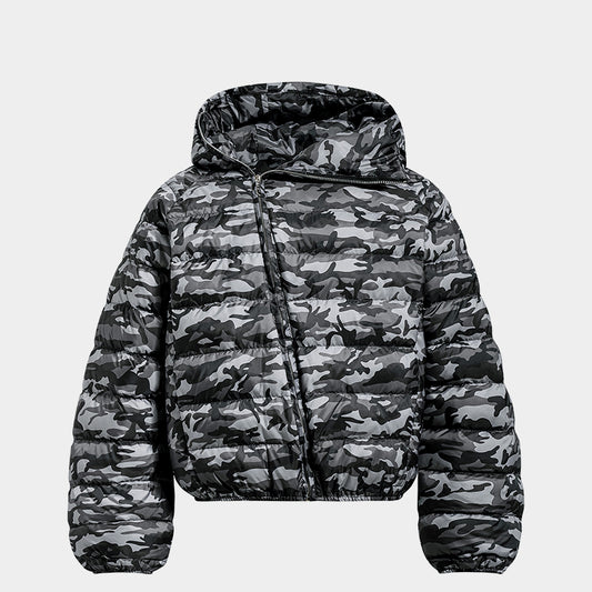 Camo Panel | Short Puffer Jacket