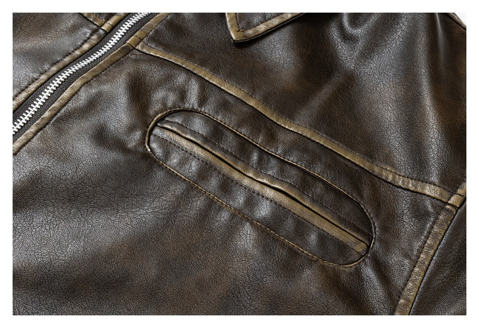 Veste en cuir marron classique | Héritage en cuir