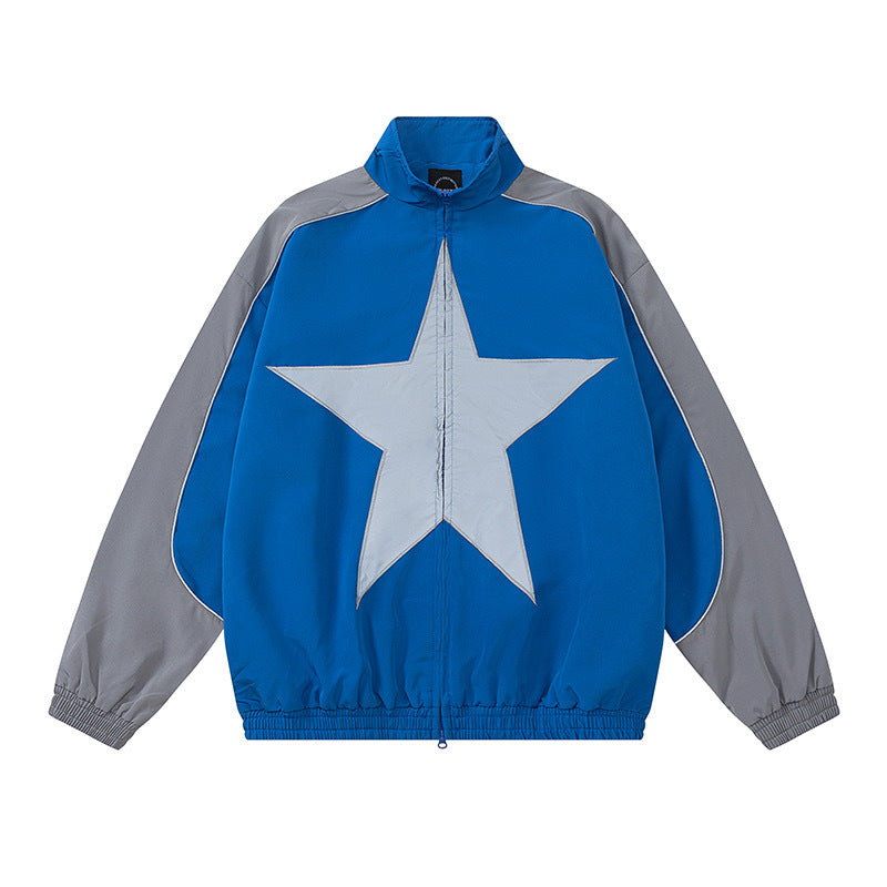 Stellar Split | Oversized Bomber Windbreaker Jacket