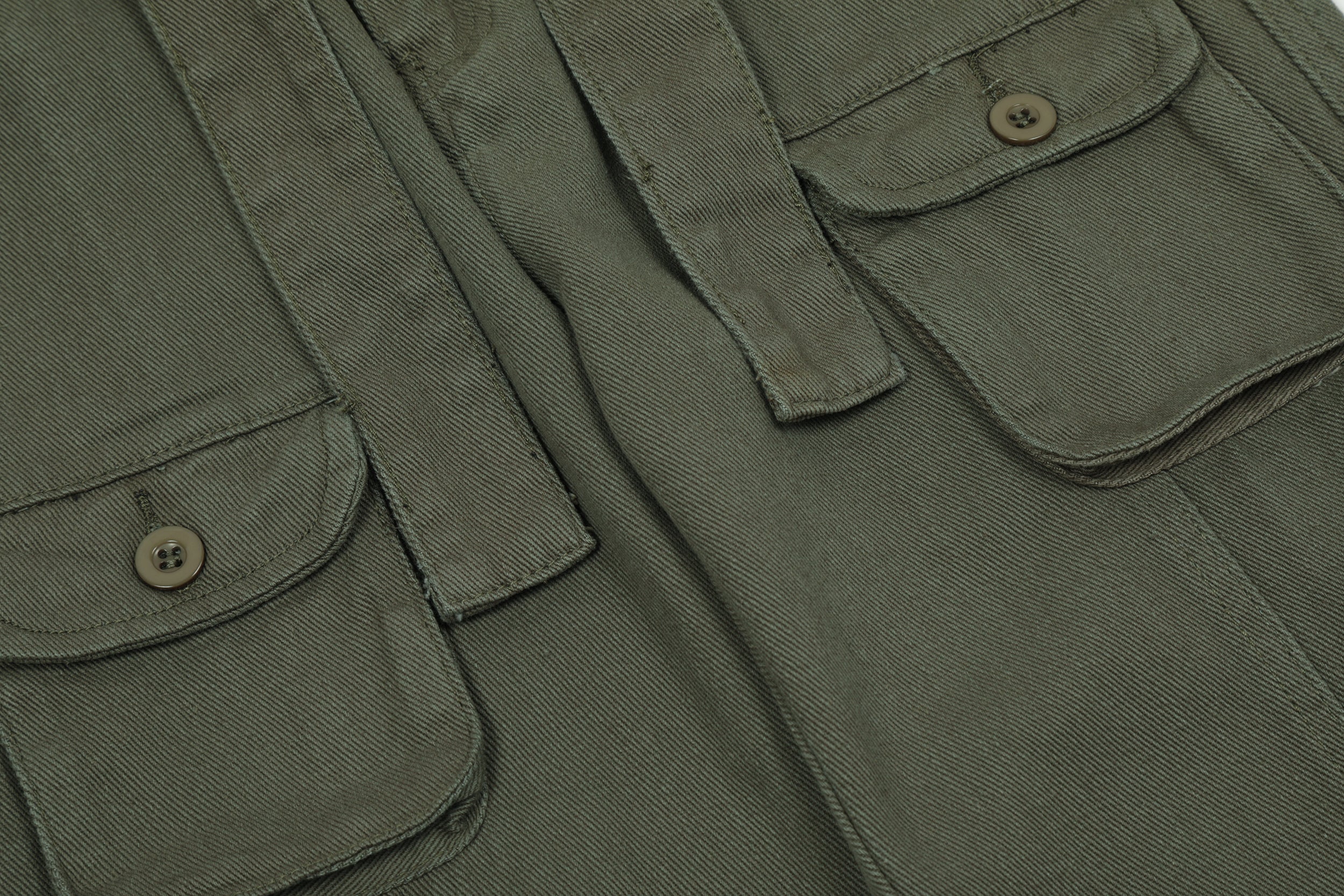 Olive structuré | Pantalon cargo tactique