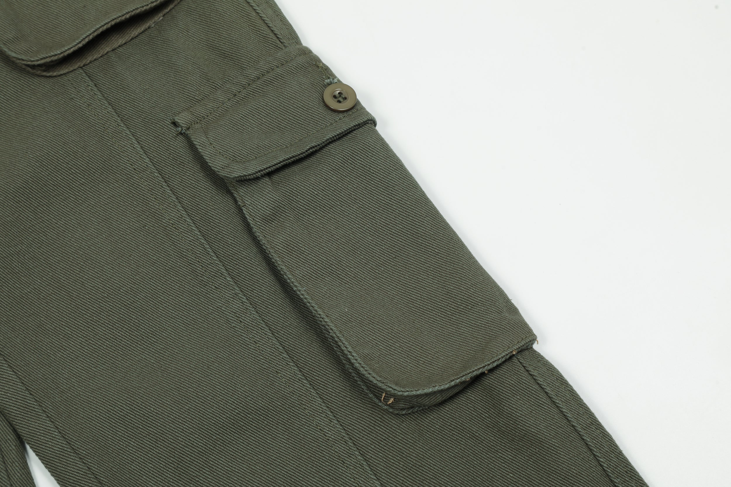 Olive structuré | Pantalon cargo tactique