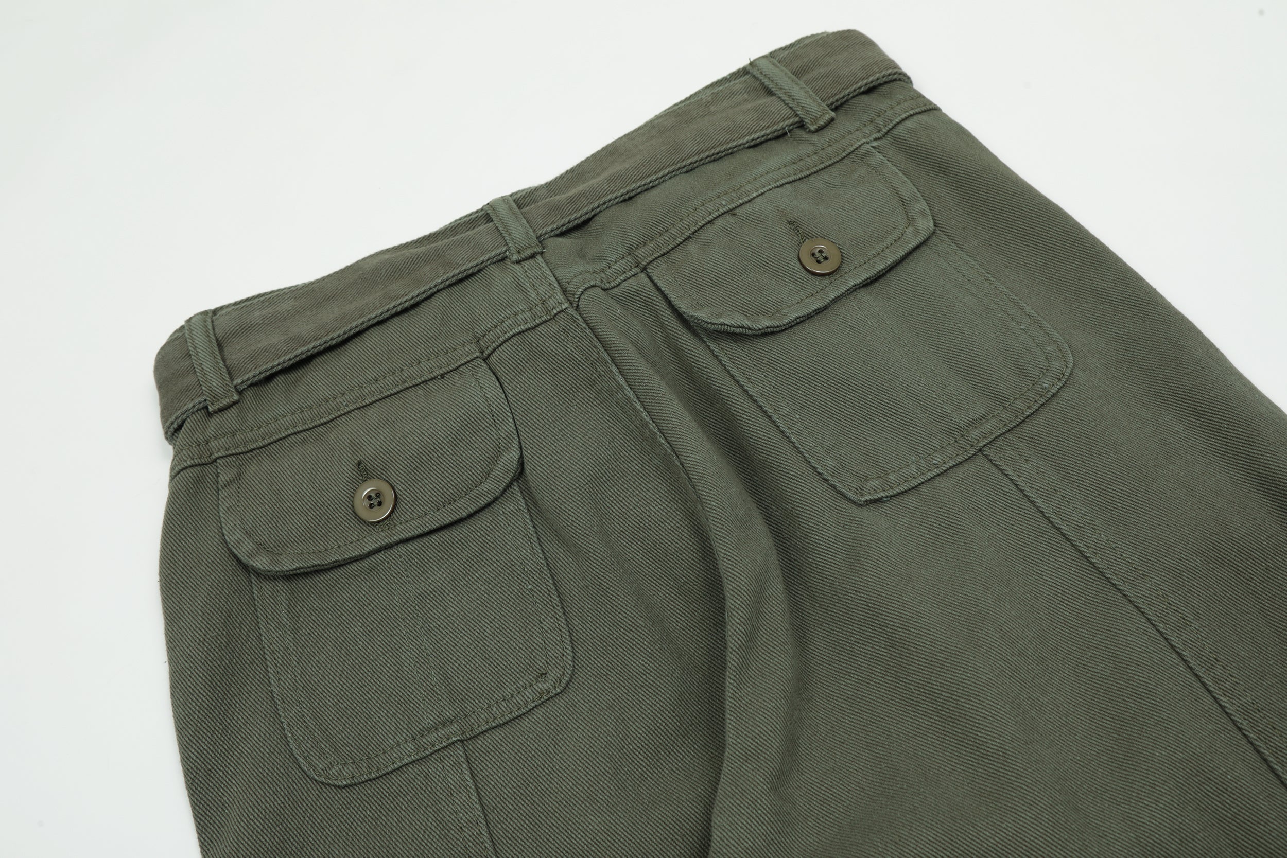 Olive structuré | Pantalon cargo tactique