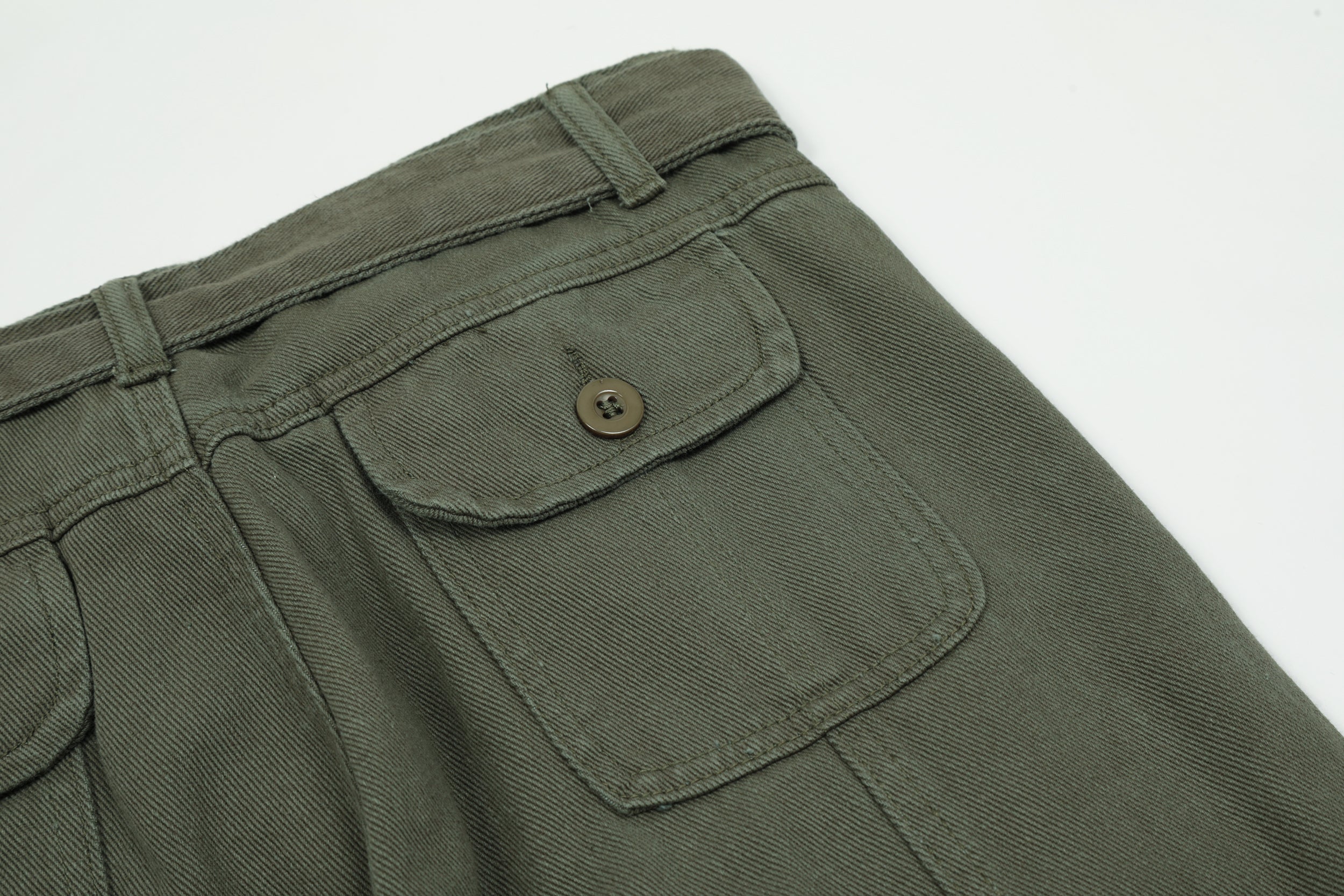 Olive structuré | Pantalon cargo tactique