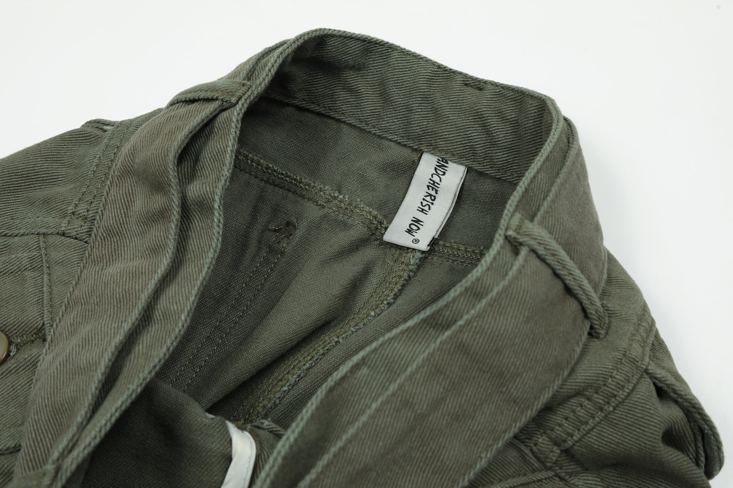 Olive structuré | Pantalon cargo tactique