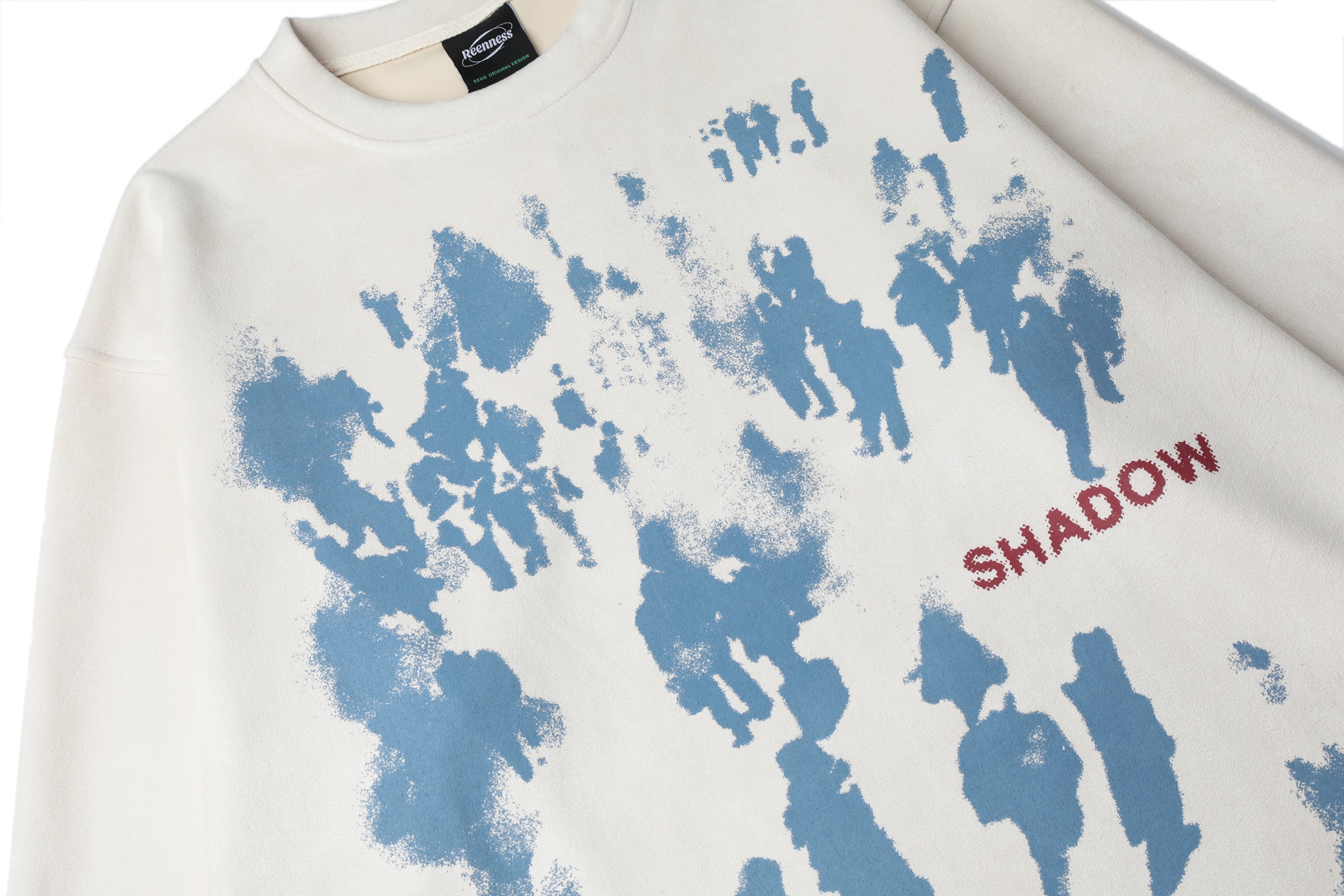 Blaues Shadow| Retro Rundhals-Sweatshirt