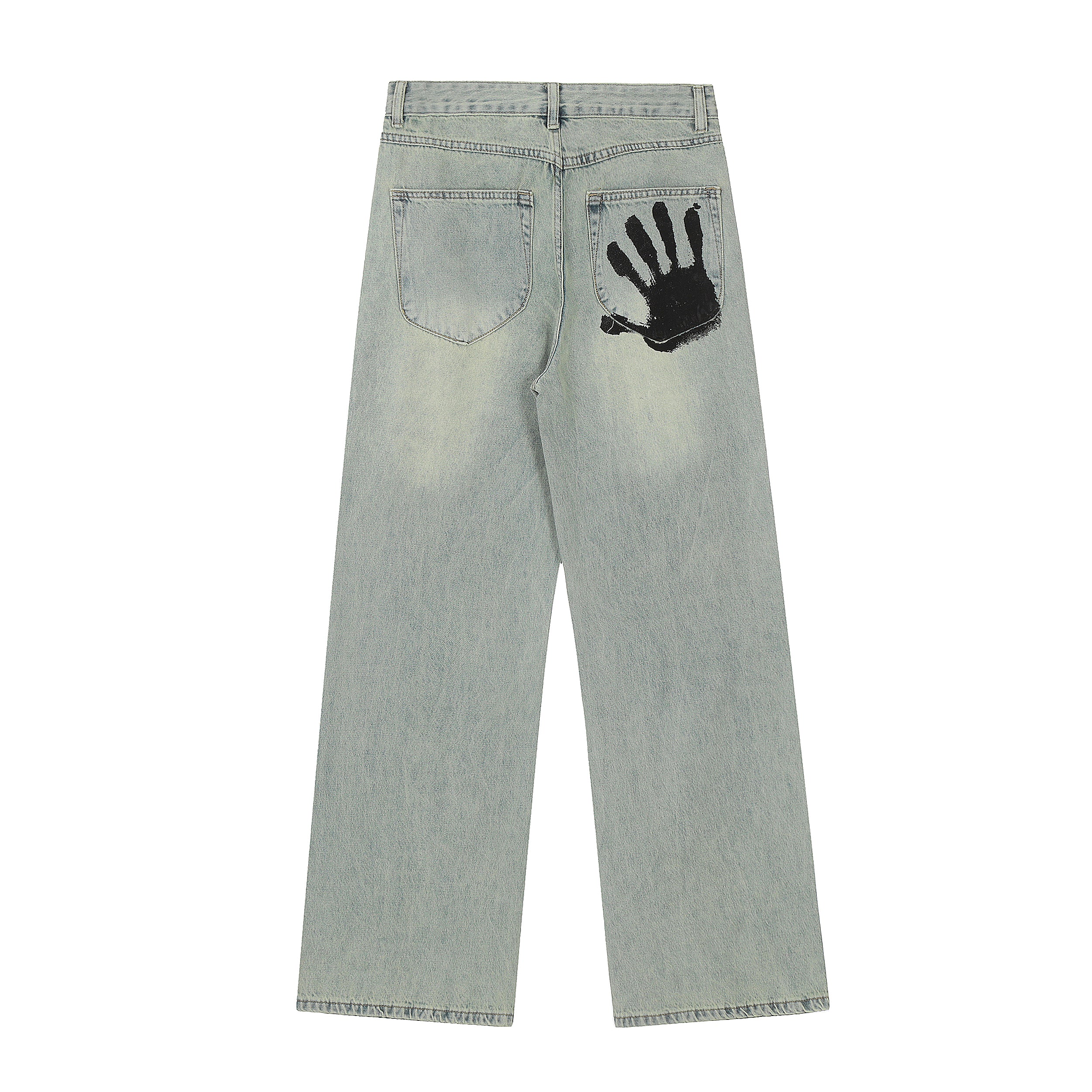 Handprint | Casual Wide-Leg Jeans