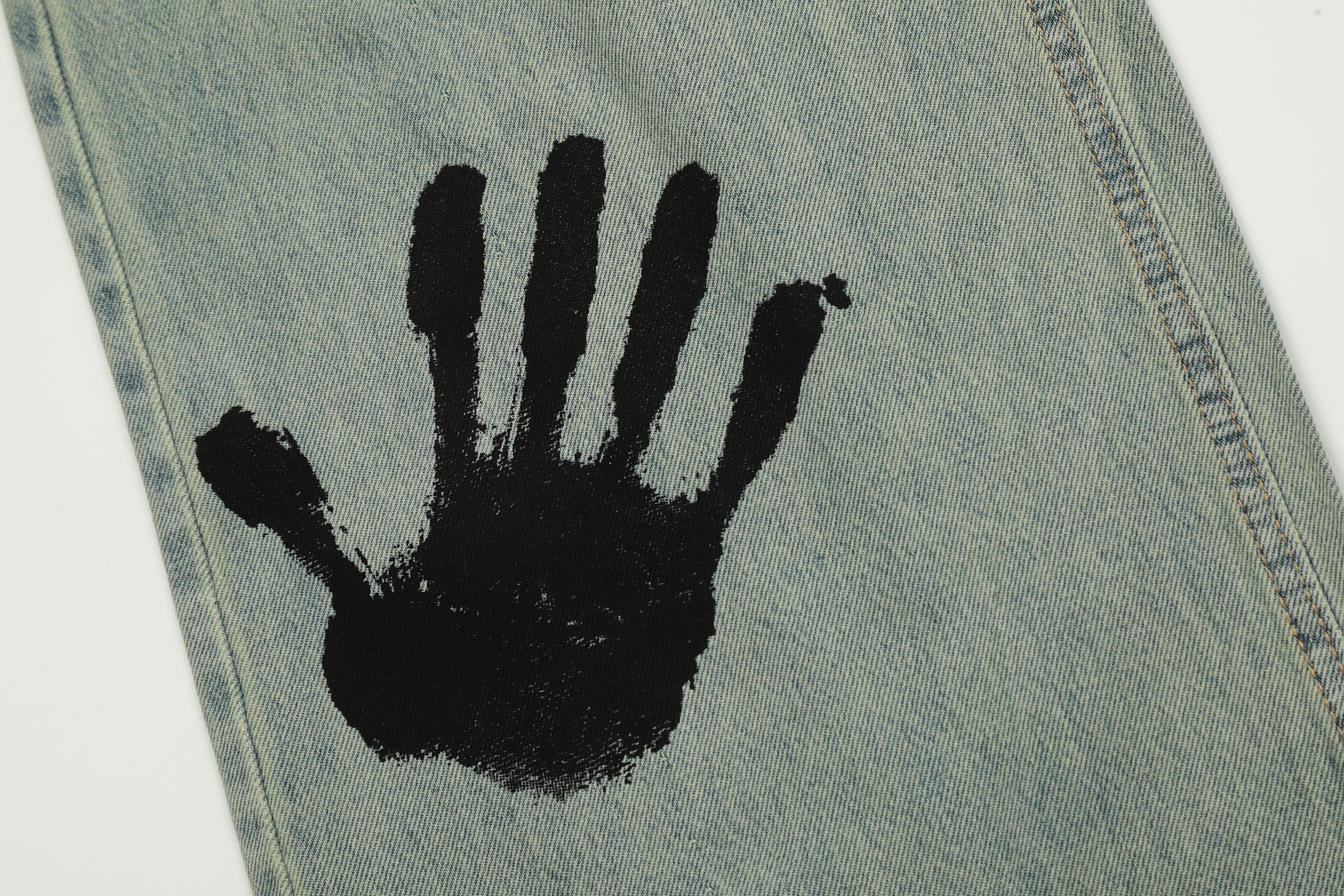 Handprint | Lässige Jeans mit weitem Bein