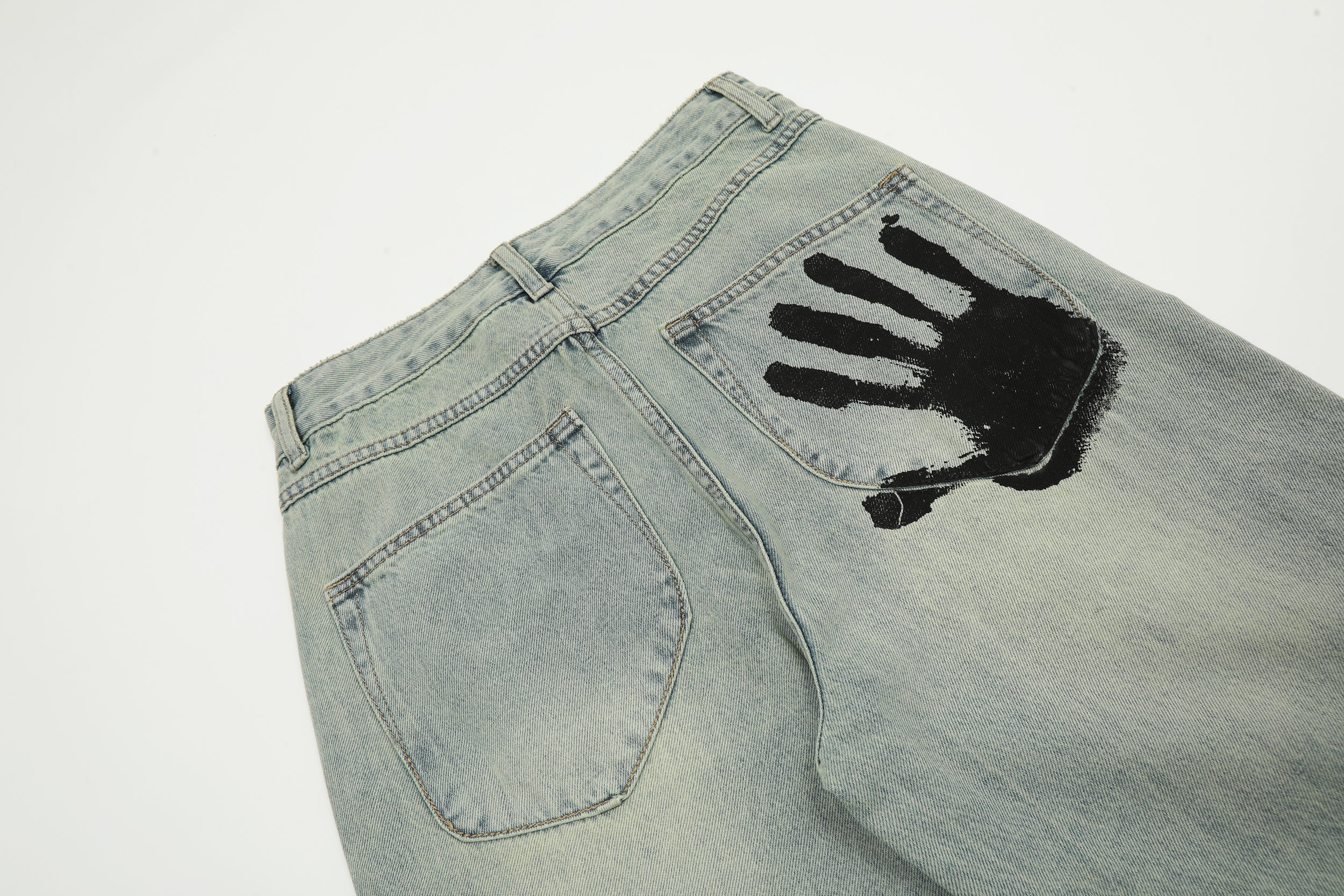 Handprint | Lässige Jeans mit weitem Bein