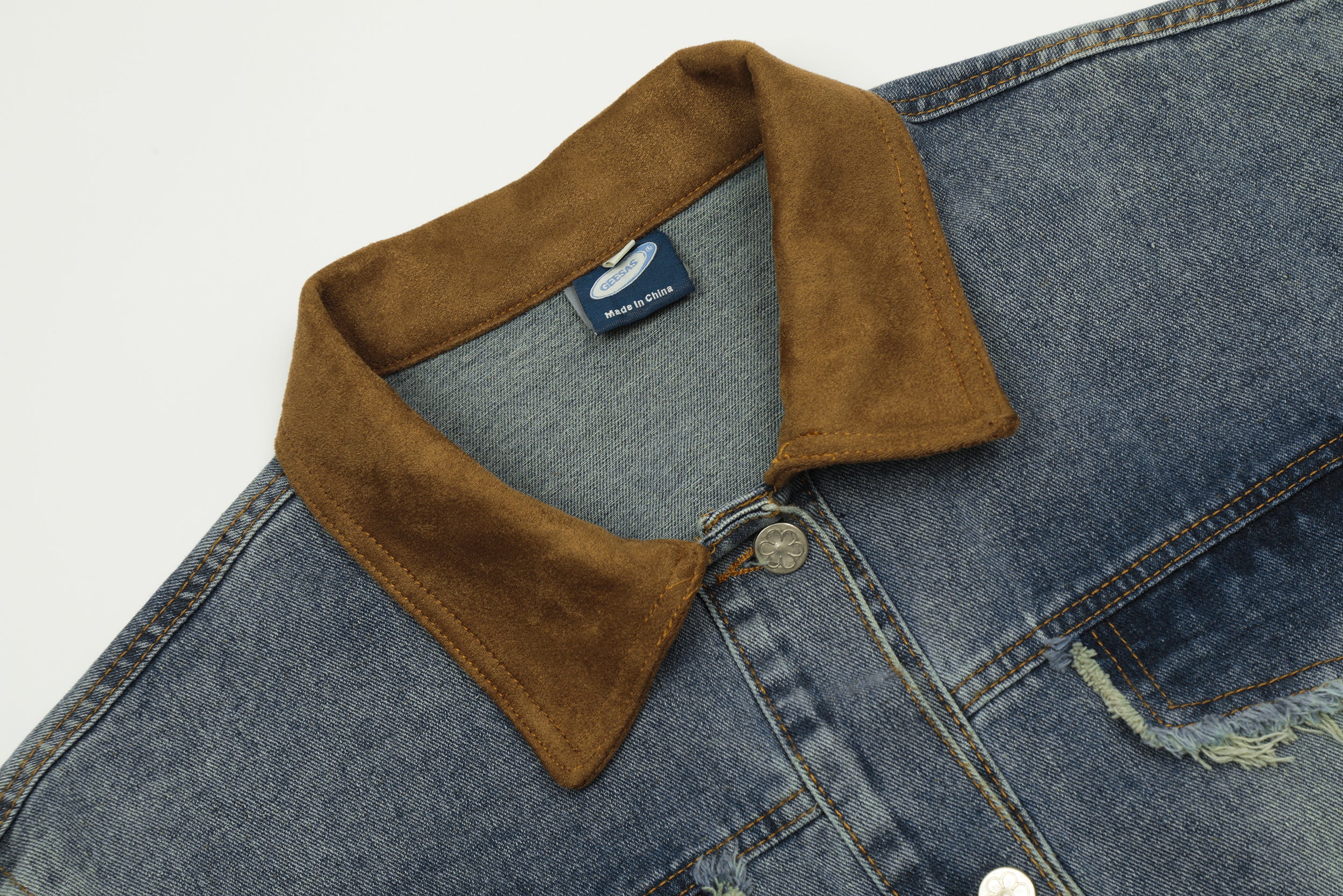 Patch Blend | Retro Patchwork Denim Jacke