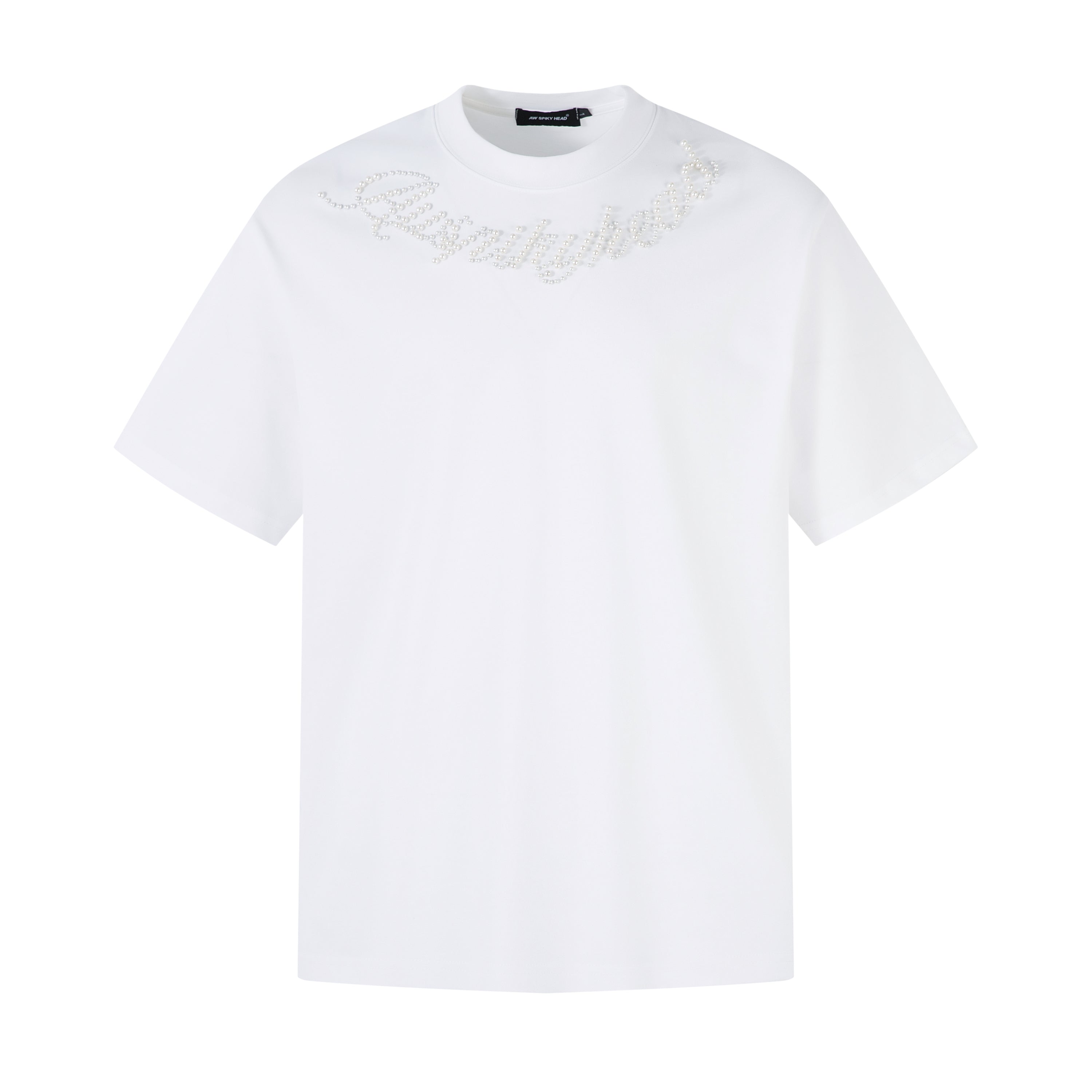 Men's Oversized Cotton T-Shirt | Rhinestone Details