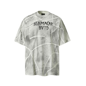 Marble Street Print | Distressed T-Shirt - Santo 