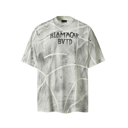 Marble Street Print | Distressed T-Shirt - Santo 