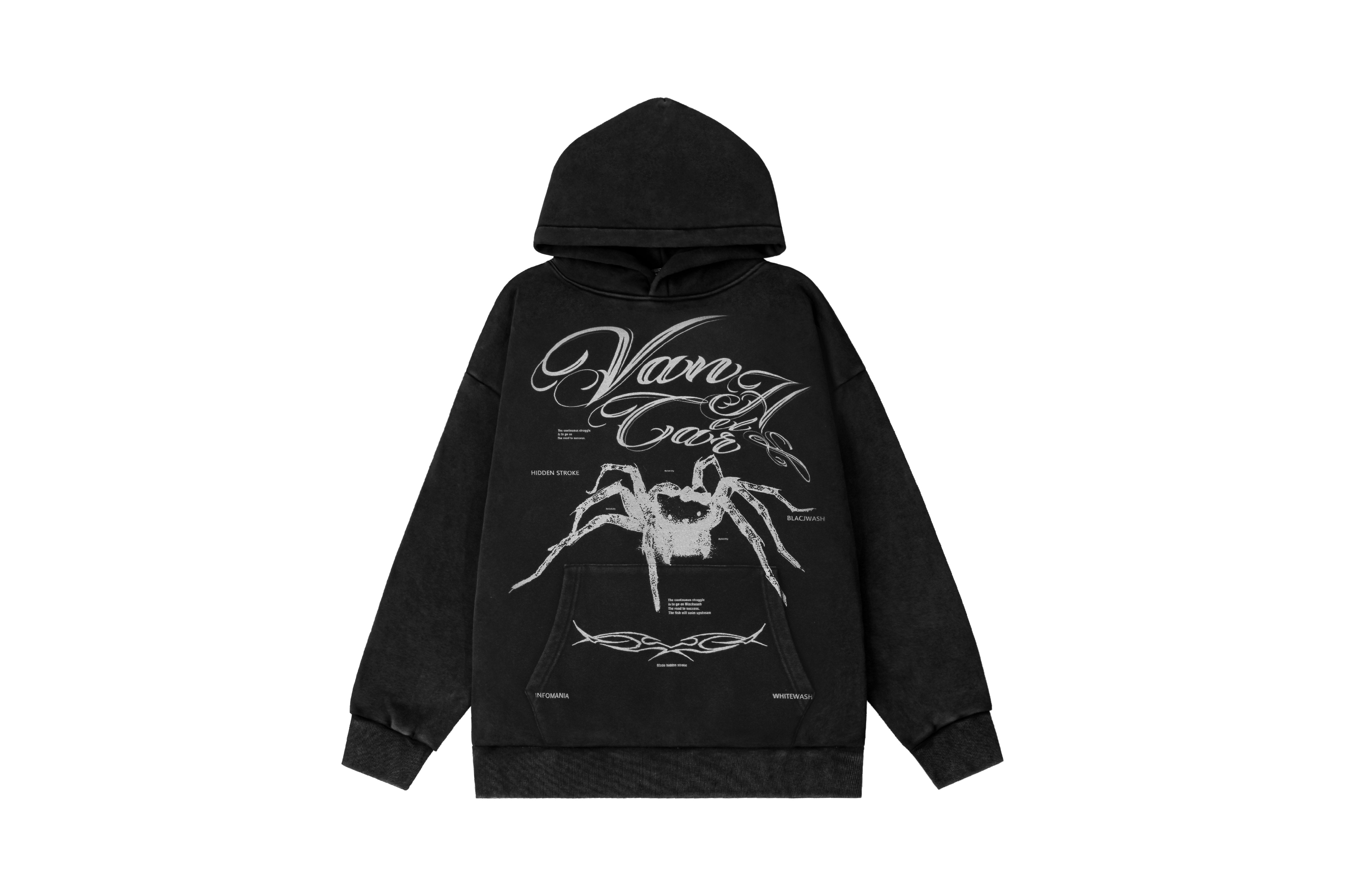 Vangarhell | Spider Web Graphic Hoodie