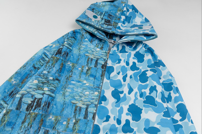 Monet Camo Patchwork | Zip-Up Hoodie - Santo 