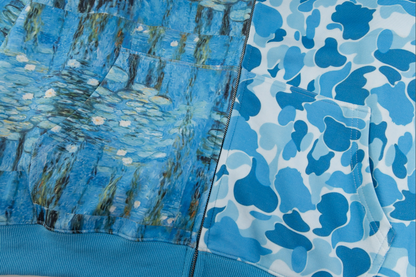 Monet Camo Patchwork | Zip-Up Hoodie - Santo 